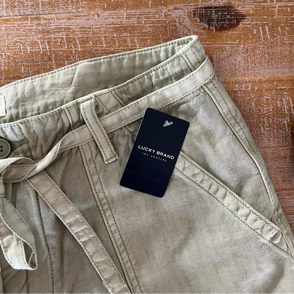 NWT Lucky Brand Mid Rise Utility Straight Leg Green Pants Size 12 Size 31 - Picture 9 of 13